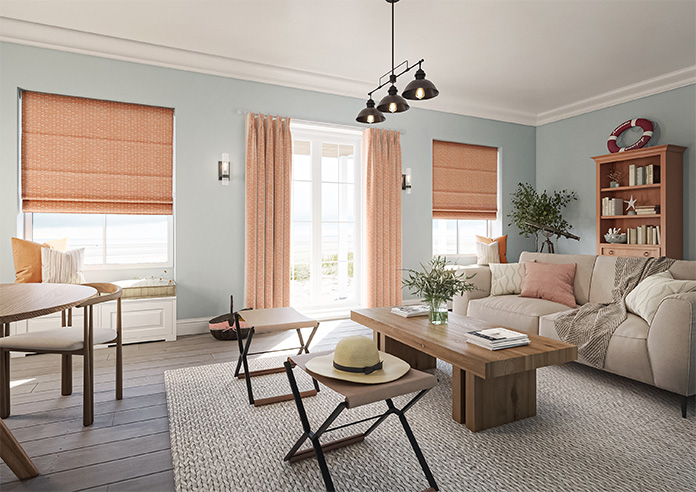 Rolling Hills Velvet, Apricot - Made to Measure Curtains - Image 8